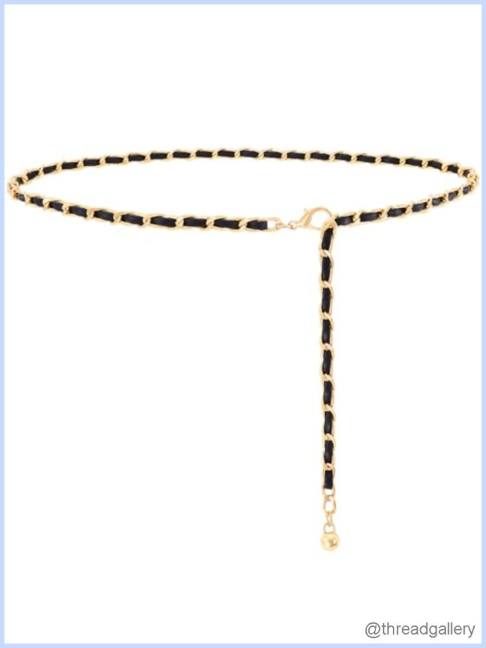 Metal Chain Waist Belt Adjustable Leather Link for Women